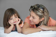 mère et fille sourire