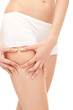 young woman with cellulite