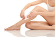 depilation legs with waxing and tape depilation legs with waxing and tape