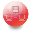 Red Shiny Orb Button "Network"