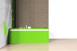 green bathtub