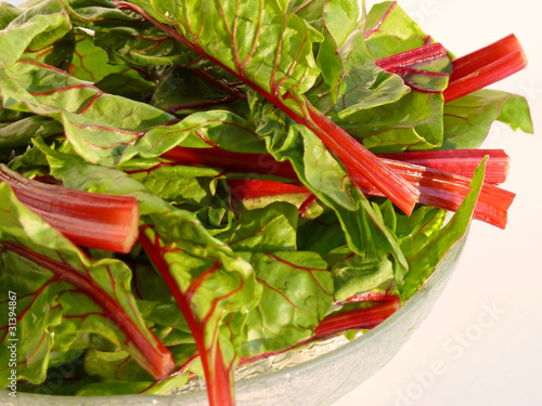 Photo: Bowl of chard on side Bowl of chard on side