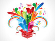 abstract colorful magic box