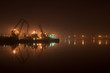 Port in the middle of the calm night