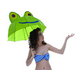 Young Woman with Umbrella