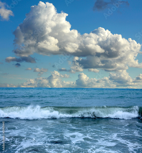 Photo: Summer landscape with sea and blue sky Summer landscape with sea and blue sky