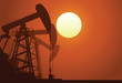 Silhouette of three oil rigs Silhouette of three oil rigs