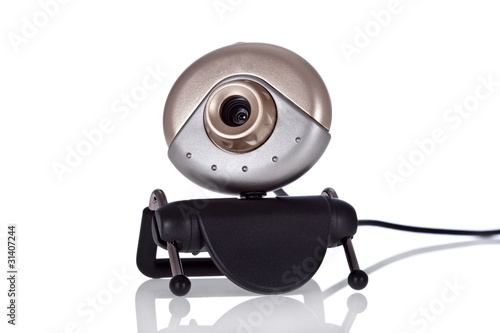 Photo: Video Webcam isolated on a white background Video Webcam isolated on a white background