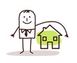 businessman and house insurance