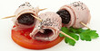 pickles jambon pruneau sur tranche de tomate pickles jambon pruneau sur tranche de tomate