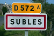 Subles - Panneau de commune