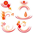 rot-orange ornamente