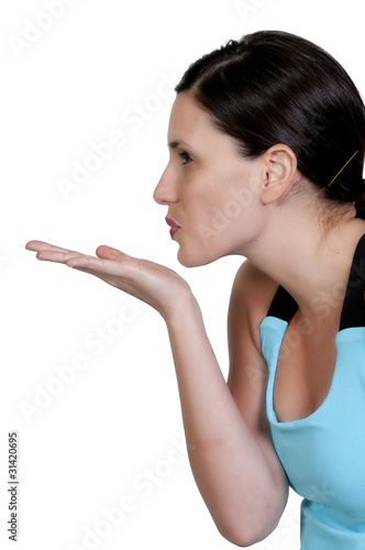 Photo: Woman Blowing a Kiss Woman Blowing a Kiss