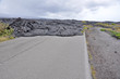 Road closed by lava in Hawaii Volcanoes National Park