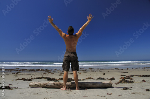 Photo: Man on beach Man on beach