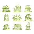 Sketch of art houses for your design