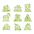 Sketch of art houses for your design