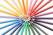 Foto: Top view of color pencils star Top view of color pencils star