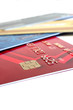 credit cards and computer keyboard