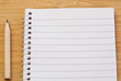 Notebook and pencil