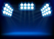 Blue spotlights Blue spotlights