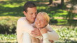 Loving young couple talking