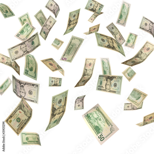 Photo: US Dollars falling US Dollars falling