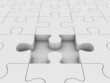 Puzzle with missing piece