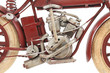 ����: Handmade tin 1930's vintage motorcycle model, isolated � kanvag #31435459