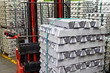 aluminum bars on a forklift