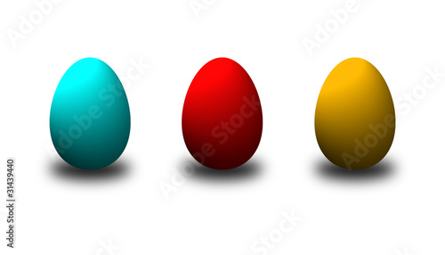 Illustration: 3D Ostereier 3D Ostereier