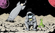 Astronaut is feeling bad for crashing his ship