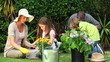 Video: Parents with their children gardening Parents with their children gardening