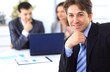 young businessman in business meeting at office young businessman in business meeting at office