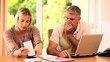 Couple doing their accounts