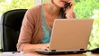 Woman speaking on the phone