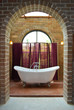 interior of vintage bathroom