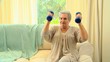 Video: Mature woman exercising her arms Mature woman exercising her arms