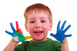 Foto: Kind mit Fingerfarben 110411 Kind mit Fingerfarben 110411