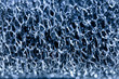 Extreme close-up shot of plastic sponge