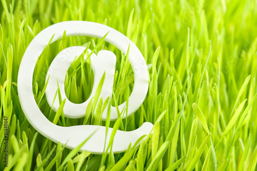 Photo: e-mail and fresh grass e-mail and fresh grass