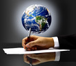 businessman's hand with pen