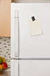 Note on refrigerator door