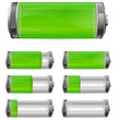 battery with different levels of charging