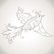 Bird with floral elements Bird with floral elements