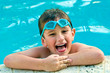 Laughing in the swimming pool