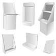 new set of 6 white display. vector illustration