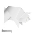 Origami pig. Vector illustration