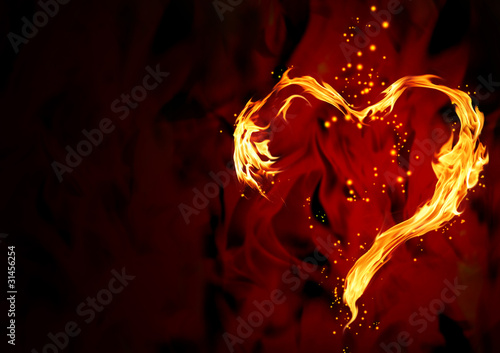 Illustration: Burning heart Burning heart