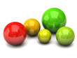 Colorful balls isolated on white background
